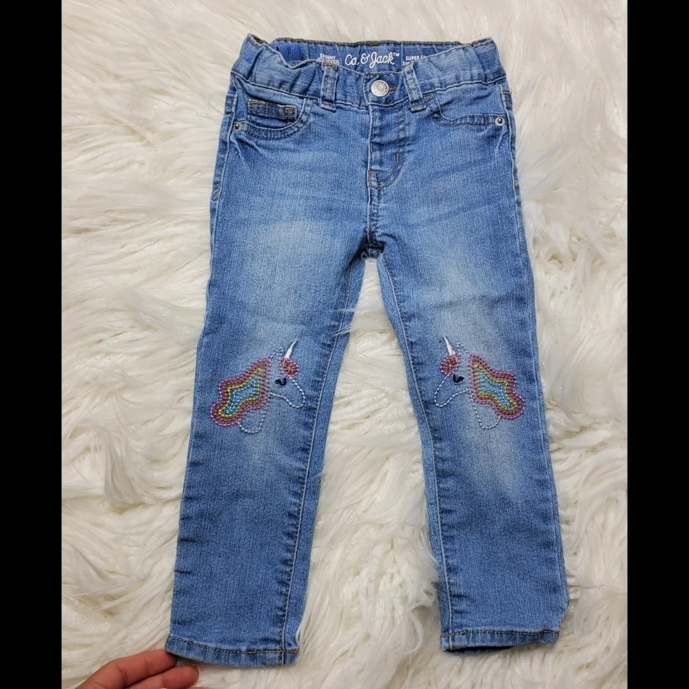 Cat & Jack Unicorn Stitched Jeans‎
